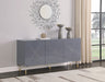 Meridian Furniture - Starburst Sideboard-Buffet in Grey Lacquer - 317 - GreatFurnitureDeal