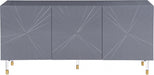 Meridian Furniture - Starburst Sideboard-Buffet in Grey Lacquer - 317 - GreatFurnitureDeal