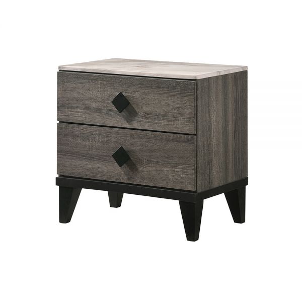 Acme Furniture - Avantika 6 Piece Eastern King Bedroom Set w-Storage In Gray Oak - 27667EK-6SET