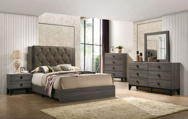 Acme Furniture - Avantika 5 Piece Queen Bedroom Set In Gray Oak - 27680Q-5SET