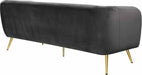 Meridian Furniture - Harlow Velvet Sofa in Grey - 685Grey-S - GreatFurnitureDeal