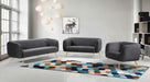 Meridian Furniture - Harlow 3 Piece Living Room Set in Grey - 685Grey-S-3SET - GreatFurnitureDeal
