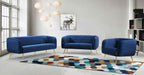 Meridian Furniture - Harlow 3 Piece Living Room Set in Navy - 685Navy-S-3SET - GreatFurnitureDeal