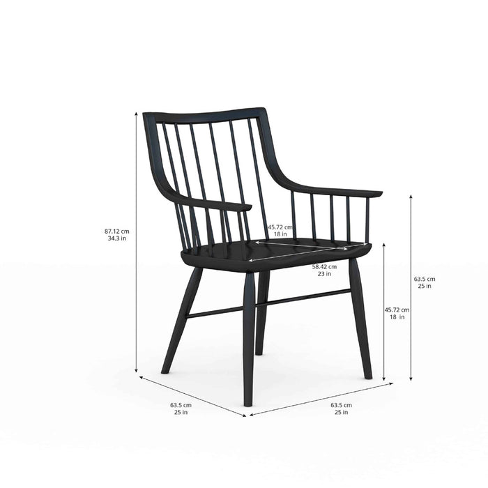 ART Furniture - Frame Windsor Arm Chair in Black (Set of 2) - 278205-2318