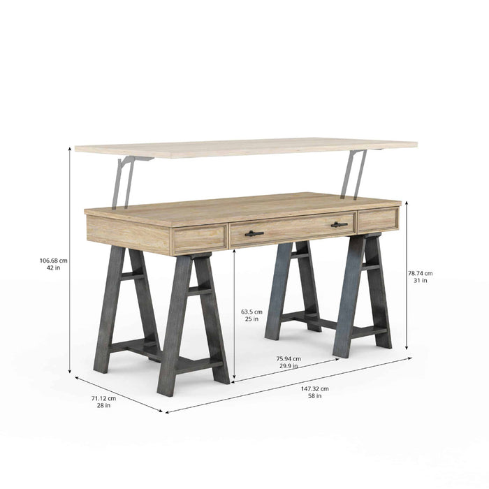 ART Furniture - Frame Writing Desk in Chestnut & Antique Carbon - 278421-2335