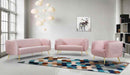 Meridian Furniture - Harlow Velvet Sofa in Pink - 685Pink-S - GreatFurnitureDeal