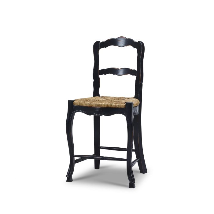 Bramble - Provincial Counter Stool Set of 2 in Black - BR-27870 - GreatFurnitureDeal