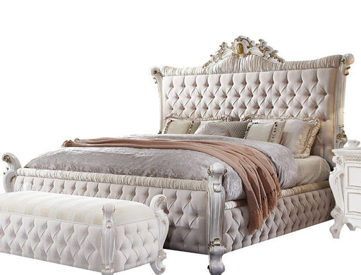 Acme Furniture - Picardy Queen Bed In Antique Pearl - 27880Q - GreatFurnitureDeal