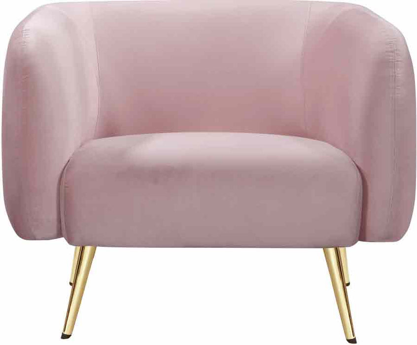 Meridian Furniture - Harlow Velvet Chair in Pink - 685Pink-C