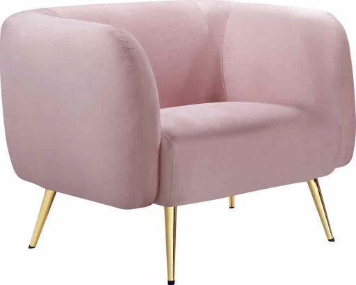 Meridian Furniture - Harlow Velvet Chair in Pink - 685Pink-C - GreatFurnitureDeal