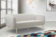 Meridian Furniture - Harlow Velvet Sofa in Cream - 685Cream-S - GreatFurnitureDeal