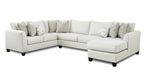 Southern Home Furnishings - Homecoming Stone Sectional in Off White - 28-33L,29,26R Homecoming Stone Sectional - GreatFurnitureDeal
