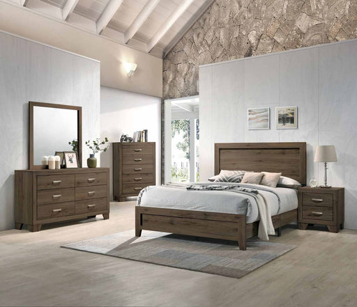 Acme Furniture - Miquell 6 Piece Eastern King Bedroom Set In Oak - 28047EK-6SET - GreatFurnitureDeal