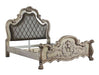 Acme Furniture - Dresden Eastern King Bed, Vintage Bone White & PU - 28167EK - GreatFurnitureDeal