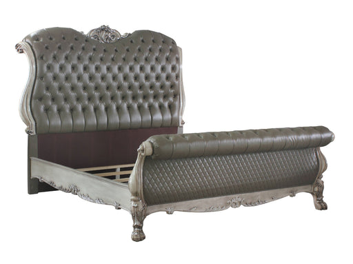 Acme Furniture - Dresden Queen Bed, Vintage Bone White & PU - 28190Q - GreatFurnitureDeal