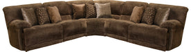 Catnapper - Burbank 5 Piece Power Reclining Sectional with USB Port in Chocolate - 62816-2815-2818-2814-62817-CHOCOLATE