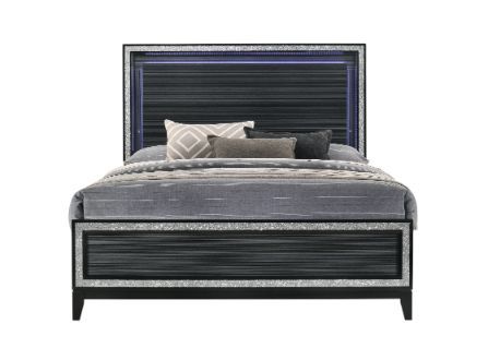 Acme Furniture - Haiden King Bed in Weathered Black - 28427EK - GreatFurnitureDeal