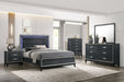 Acme Furniture - Haiden 3 Piece Eastern King Bedroom Set in Weathered Black - 28427EK-3SET - GreatFurnitureDeal