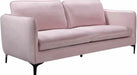 Meridian Furniture - Poppy Velvet Sofa in Pink - 690Pink-S - GreatFurnitureDeal
