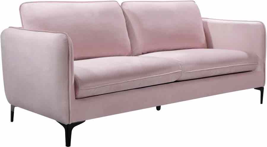 Meridian Furniture - Poppy 3 Piece Living Room Set in Pink - 690Pink-S-3SET