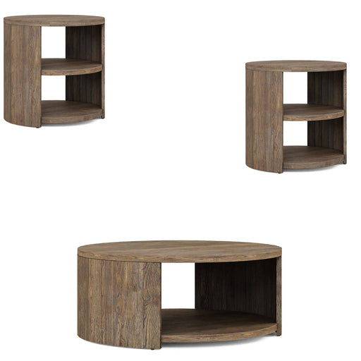 ART Furniture - Stockyard 3 Piece Occasional Table Set in Oak - 284302-303-2303 - GreatFurnitureDeal
