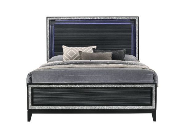 Acme Furniture - Haiden 5 Piece Eastern King Bedroom Set in Weathered Black - 28427EK-5SET