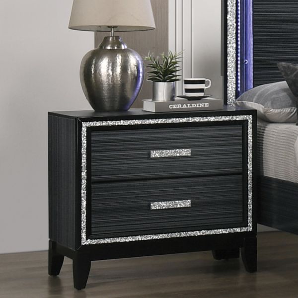 Acme Furniture - Haiden 5 Piece Queen Bedroom Set in Weathered Black - 28430Q-5SET