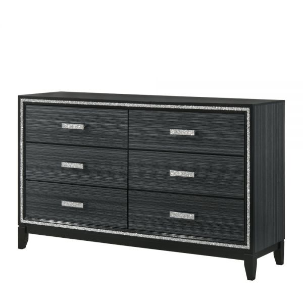 Acme Furniture - Haiden 5 Piece Queen Bedroom Set in Weathered Black - 28430Q-5SET