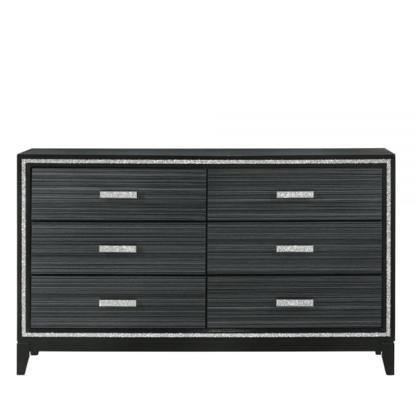 Acme Furniture - Haiden Dresser with Mirror Set in Weathered Black - 28435-34