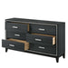 Acme Furniture - Haiden 6 Piece Eastern King Bedroom Set in Weathered Black - 28427EK-6SET - GreatFurnitureDeal