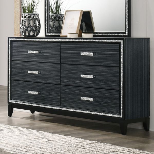 Acme Furniture - Haiden Dresser with Mirror Set in Weathered Black - 2 GreatFurnitureDeal Acme Furniture - Haiden Dresser with Mirror Set in Weathered Black - 2 GreatFurnitureDeal