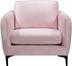 Meridian Furniture - Poppy Velvet Chair in Pink - 690Pink-C - GreatFurnitureDeal