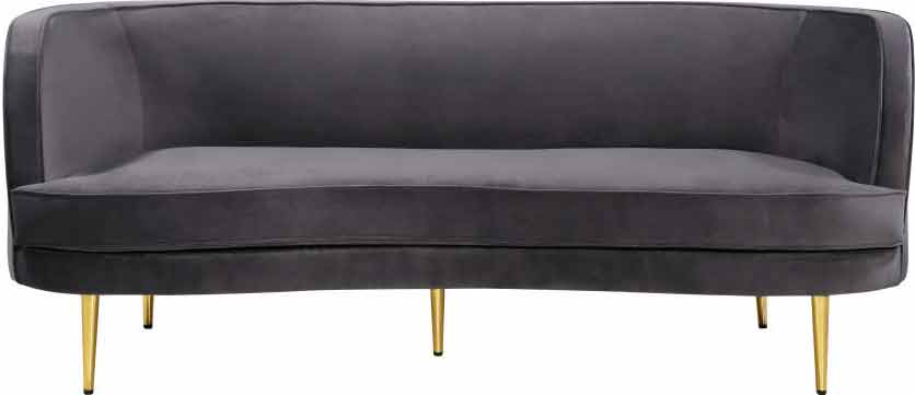 Meridian Furniture - Vivian 3 Piece Living Room Set in Grey - 694Grey-S-3SET