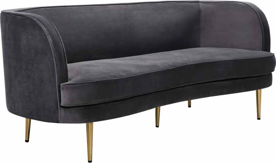 Meridian Furniture - Vivian 3 Piece Living Room Set in Grey - 694Grey-S-3SET