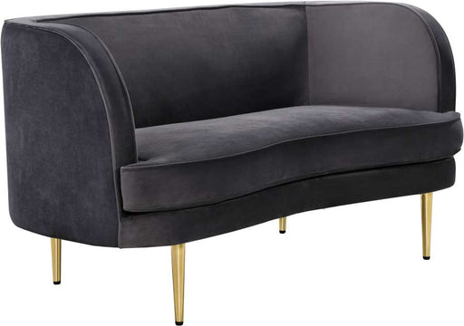 Meridian Furniture - Vivian Velvet Loveseat in Grey - 694Grey-L - GreatFurnitureDeal