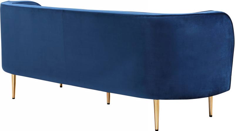 Meridian Furniture - Vivian 3 Piece Living Room Set in Navy - 694Navy-S-3SET
