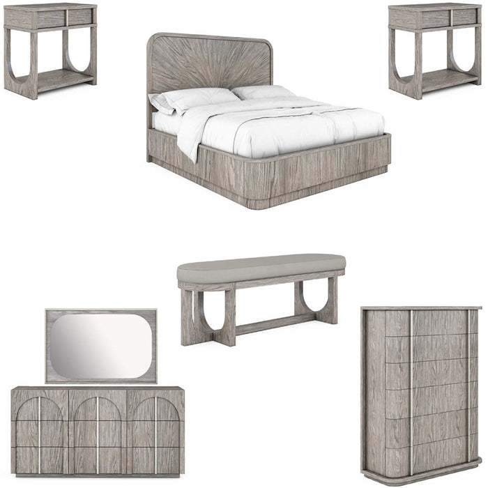ART Furniture - Vault 7 Piece Queen Bedroom Set in Mink - 285135-2354-7SET - GreatFurnitureDeal