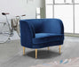 Meridian Furniture - Vivian 3 Piece Living Room Set in Navy - 694Navy-S-3SET - GreatFurnitureDeal