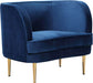 Meridian Furniture - Vivian Velvet Chair in Navy - 694Navy-C - GreatFurnitureDeal