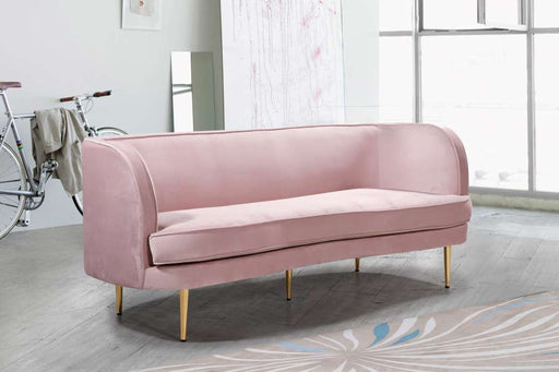 Meridian Furniture - Vivian Velvet Sofa in Pink - 694Pink-S - GreatFurnitureDeal