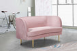 Meridian Furniture - Vivian Velvet Loveseat in Pink - 694Pink-L - GreatFurnitureDeal
