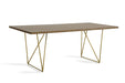 VIG Furniture - Modrest Marcia Modern Tobacco & Antique Brass Dining Table - VGGU2857DT-A - GreatFurnitureDeal