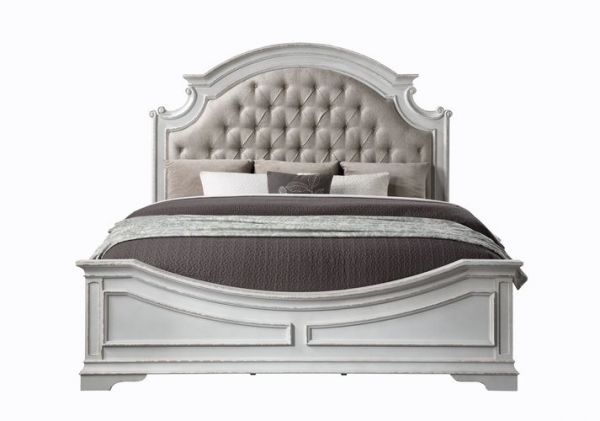 Acme Furniture - Florian 6 Piece Eastern King Bedroom Set in White - 28717EK-6SET