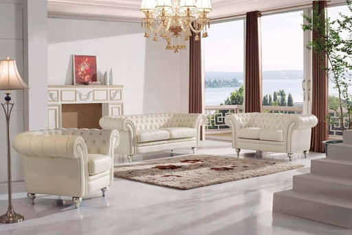 ESF Furniture - Extravaganza 287 2 Piece Sofa Set in Ivory - 287SC-2SET - GreatFurnitureDeal