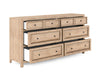 ART Furniture - Post Eight drawers Dresser in Oak - 288135-2355 - GreatFurnitureDeal