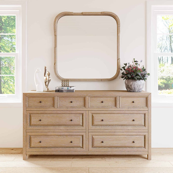ART Furniture - Post Eight drawers Dresser with Mirror in Oak - 288130-123-2355 - GreatFurnitureDeal