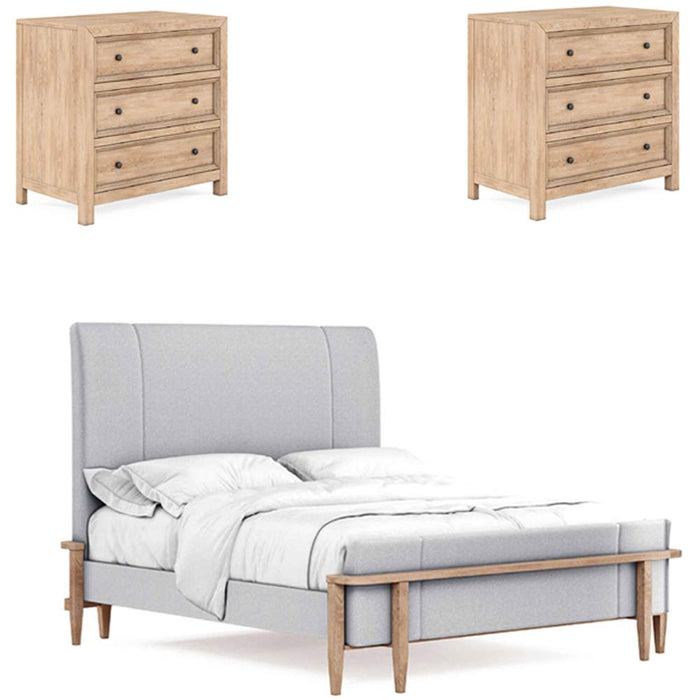 ART Furniture - Post 3 Piece Eastern King Bedroom Set in Oak - 288136-2355-3SET