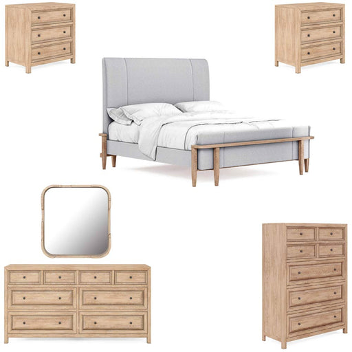 ART Furniture - Post 6 Piece Queen Bedroom Set in Oak - 288135-2355-6SET - GreatFurnitureDeal