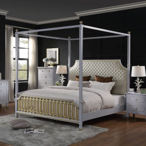 Acme Furniture - House Marchese 3 Piece California King Bedroom Set in Pearl Gray - 28854CK-3SET
