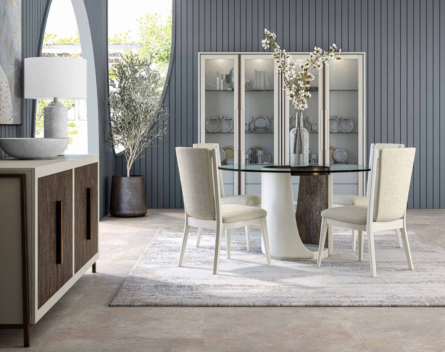 ART Furniture - Blanc 8 Piece Round Dining Table Set- 289225-1040-8SET - GreatFurnitureDeal